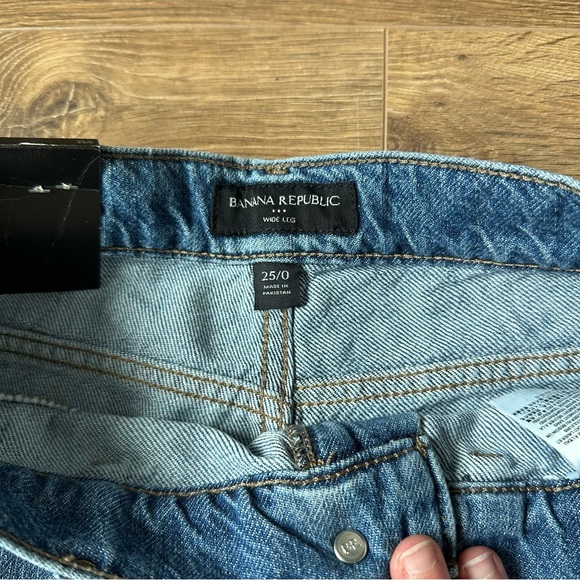 NWT Banana Republic Wide Leg Jeans Size 25 - Picture 6 of 10